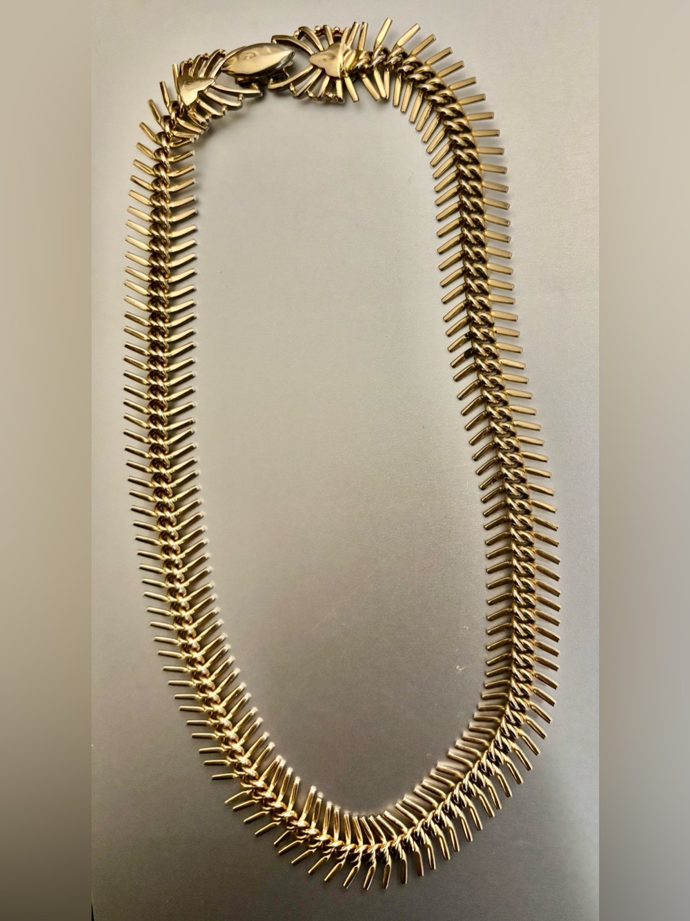 Fish Spine Collar Necklace by Coro